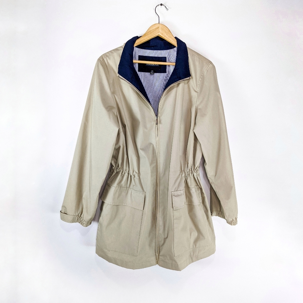 London Fog Women's Trench Coat Cinched Waist 2XL